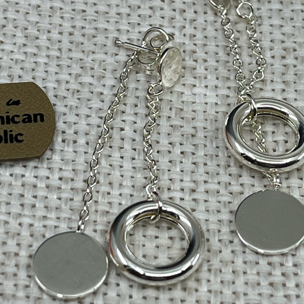 Vintage Sterling Silver Dangle Earrings Made in Dominican Republic - Picture 9 of 14